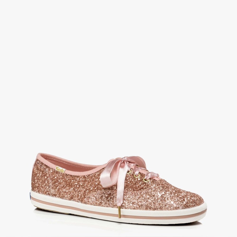 NWT Keds X Kate Spade New York Rose Gold Glitter Sneakers 💓